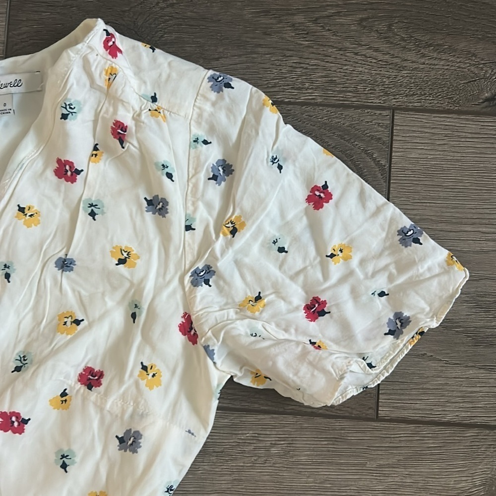 MADEWELL Orchard Flutter Sleeve Dress in Confetti Floral Size 0 - Picture 5 of 8